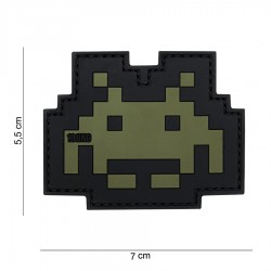 Patch Pvc Space Invader Green 101 inc