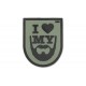 Patch - I Love My Beard - 3D Olive